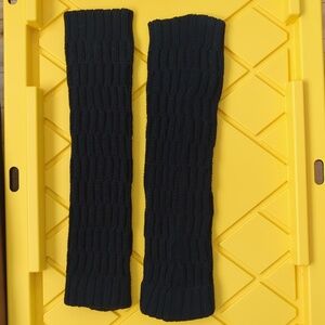 Black Cable Knit Ballet Dance Leg Warmers